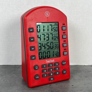 ThermoWorks TimeStack Multi-Timer Red Kitchen Cooking Timer With Keypad, Tested